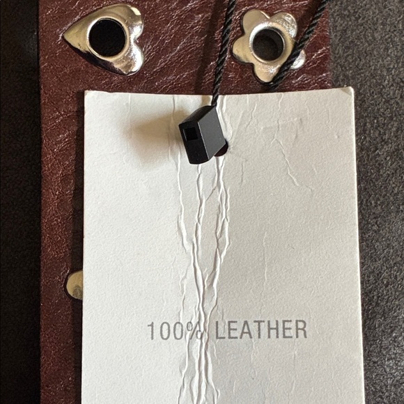 NWOT. Zara Brown Leather Heart and Flower Belt. Size 30. main image 5